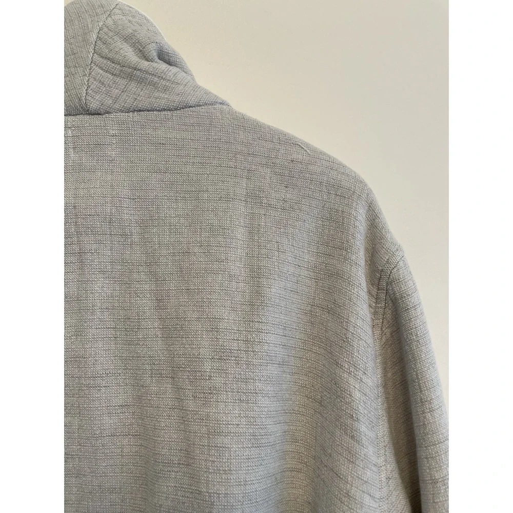 Restoration Hardware French Terry Robe Women Small Grey Pocket Tie Cotton FLAW